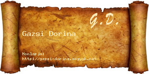 Gazsi Dorina névjegykártya