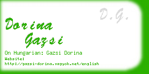 dorina gazsi business card